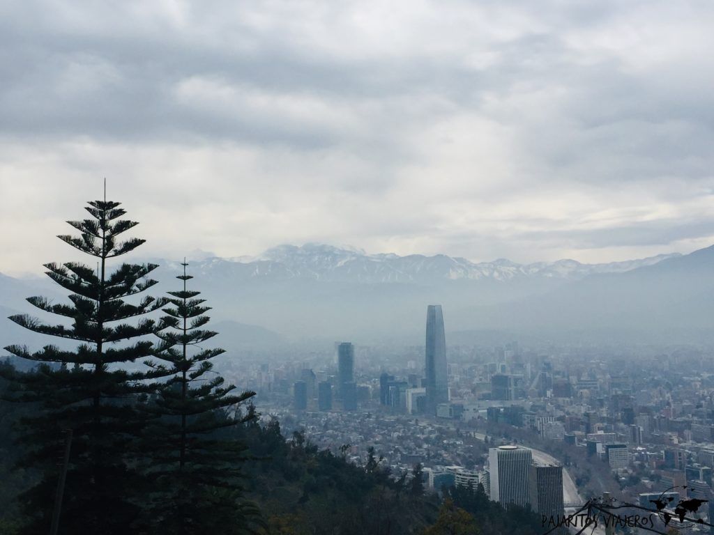 Vistas desde Cerro San Cristóbal Santiago de Chile sin gluten free viaje