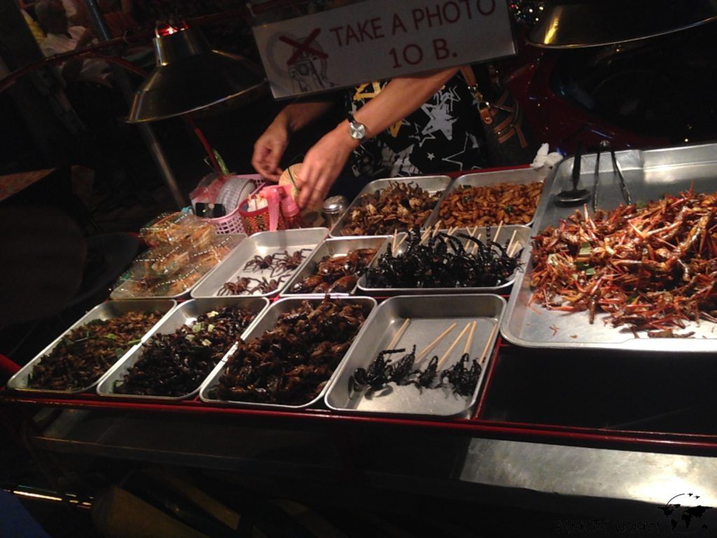 Bangkok - Kao San Road - Comer insectos sin gluten free tailandia viaje