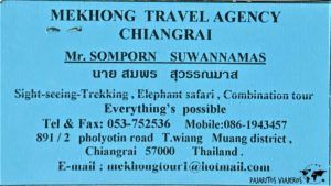 agencia tours Chiang Rai, Mae Salong, Golden Triangle